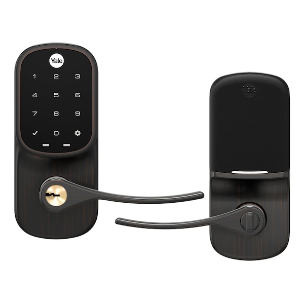 Yale Real Living Z-Wave Plus Assure Lever Touchscreen Keyed Entry Lock US10BP Oil Rubbed Bronze Permanent Finish YRL226ZW210BP - main
